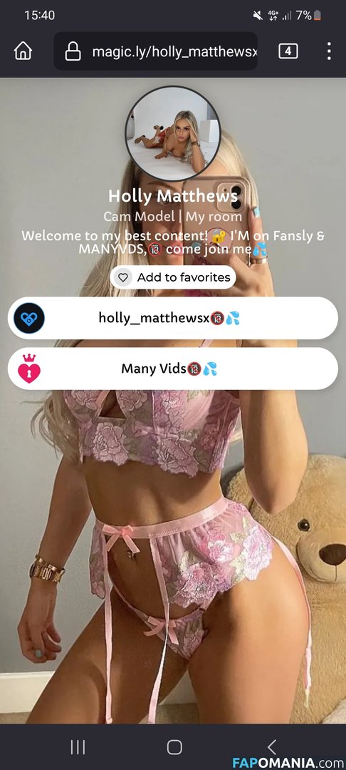Holly Matthews / HollyMatthewsx / holly_matthewsx / hollymatthews Nackt OnlyFans  Geleaktes Foto #4